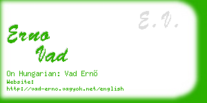 erno vad business card