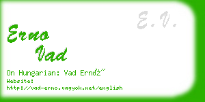 erno vad business card